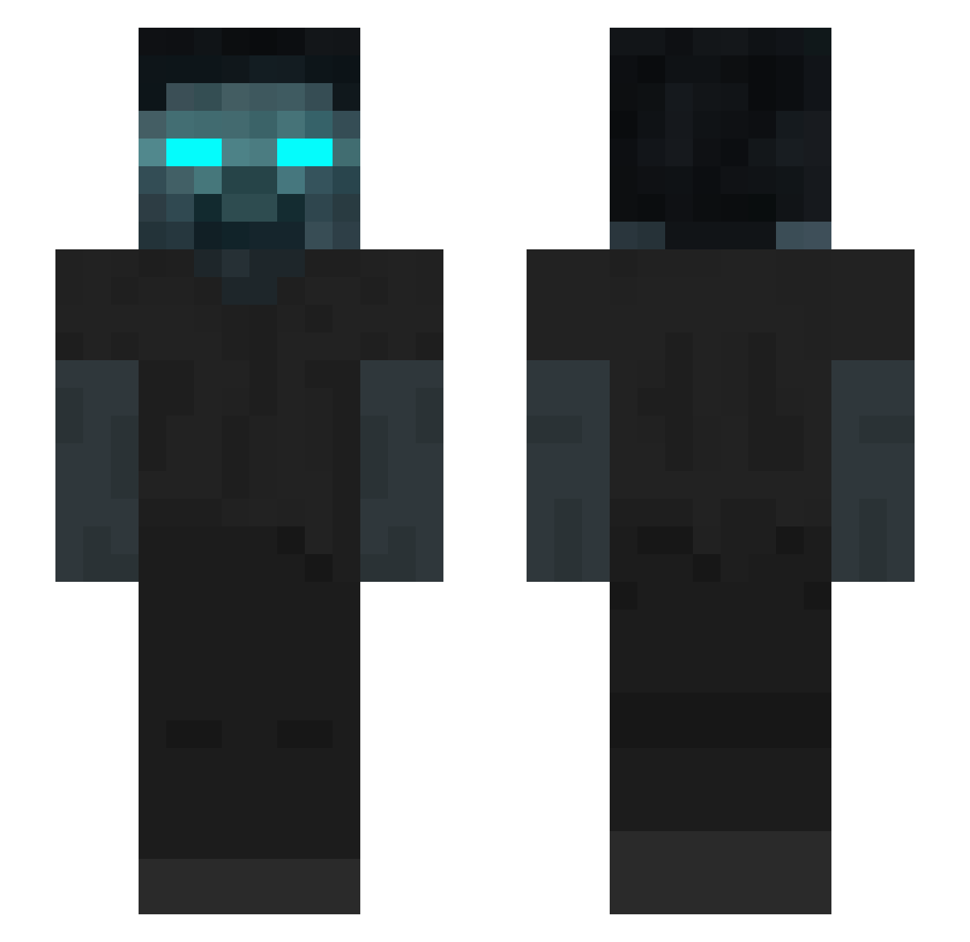 Protection_4 Minecraft skin, front and back view