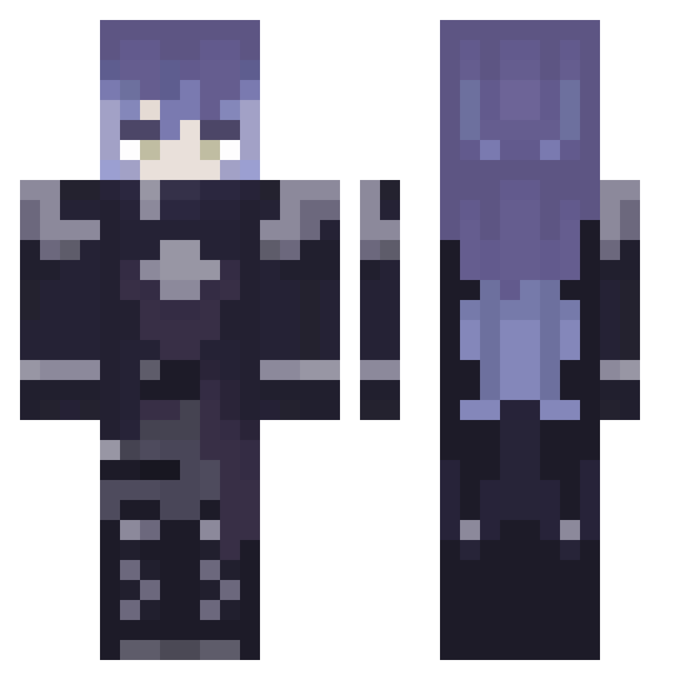 Malathion Minecraft skin, front and back view
