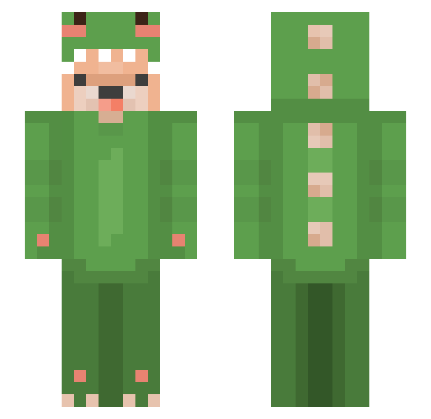 ROKEM3 Minecraft skin, front and back view