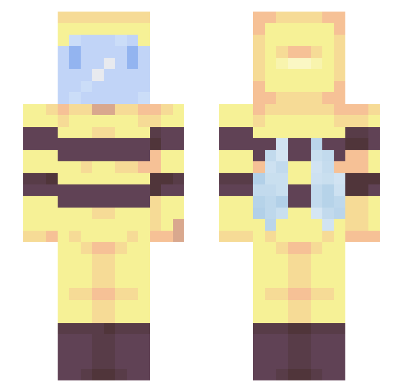 Perihelia Minecraft skin, front and back view