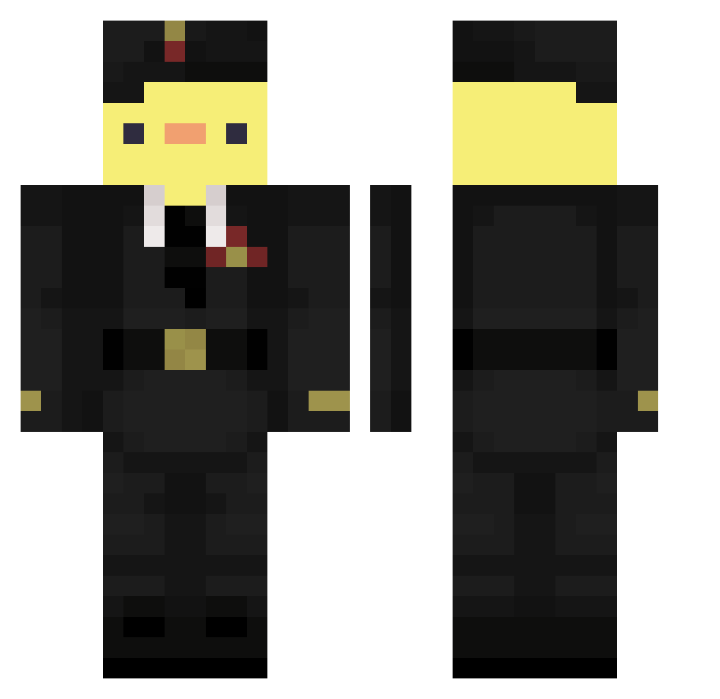 joonsy Minecraft skin, front and back view