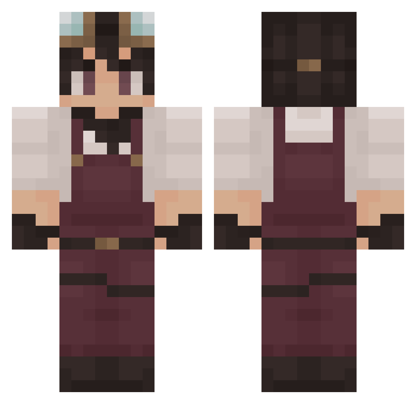 Oscar35563 Minecraft skin, front and back view