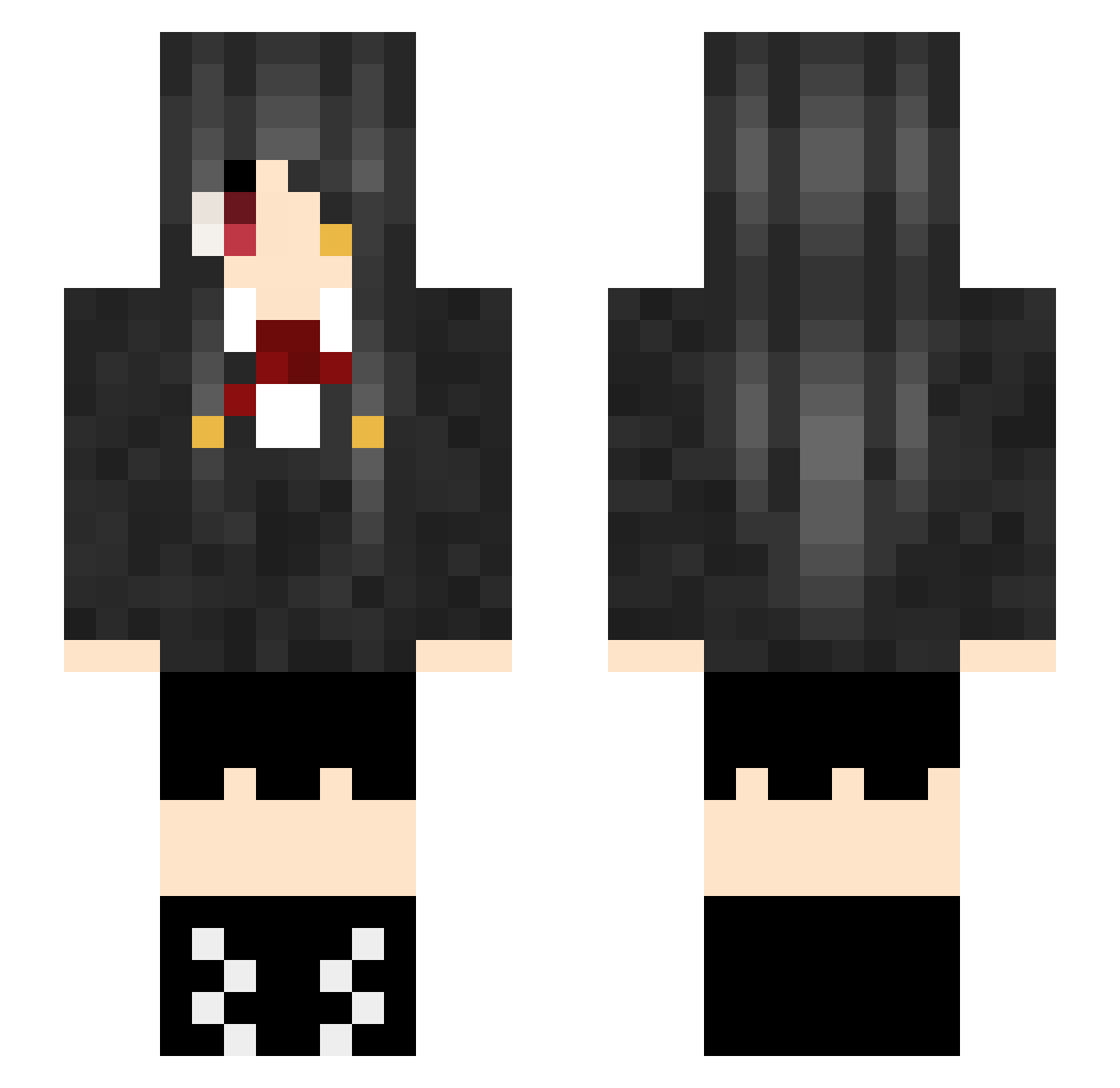 microdracoflip Minecraft skin, front and back view