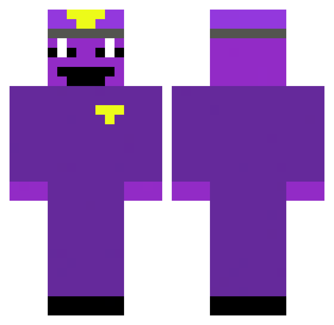 bubak474 Minecraft skin, front and back view