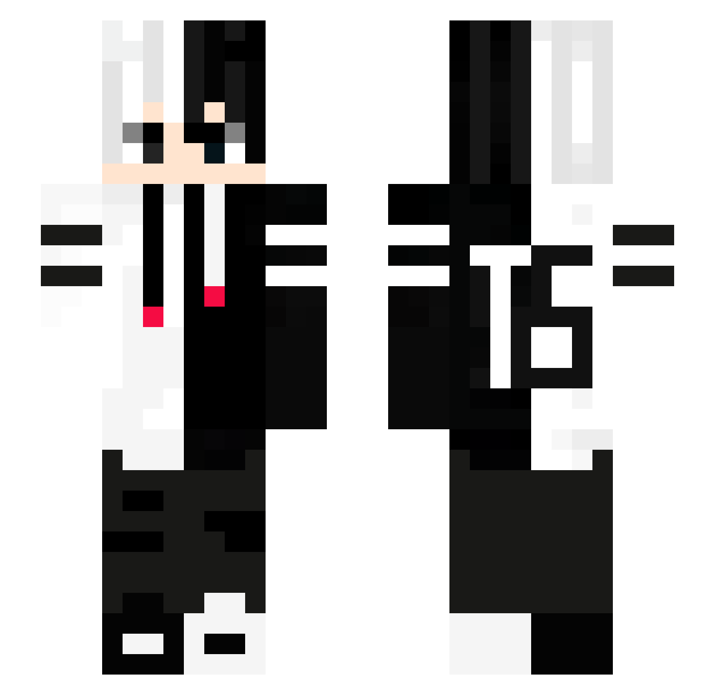 SHANTOOS Minecraft skin, front and back view