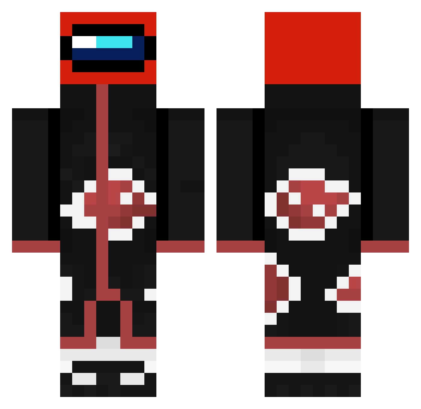 Stablish Minecraft skin, front and back view
