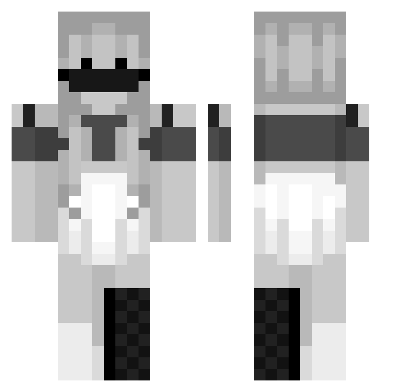 s3baz Minecraft skin, front and back view