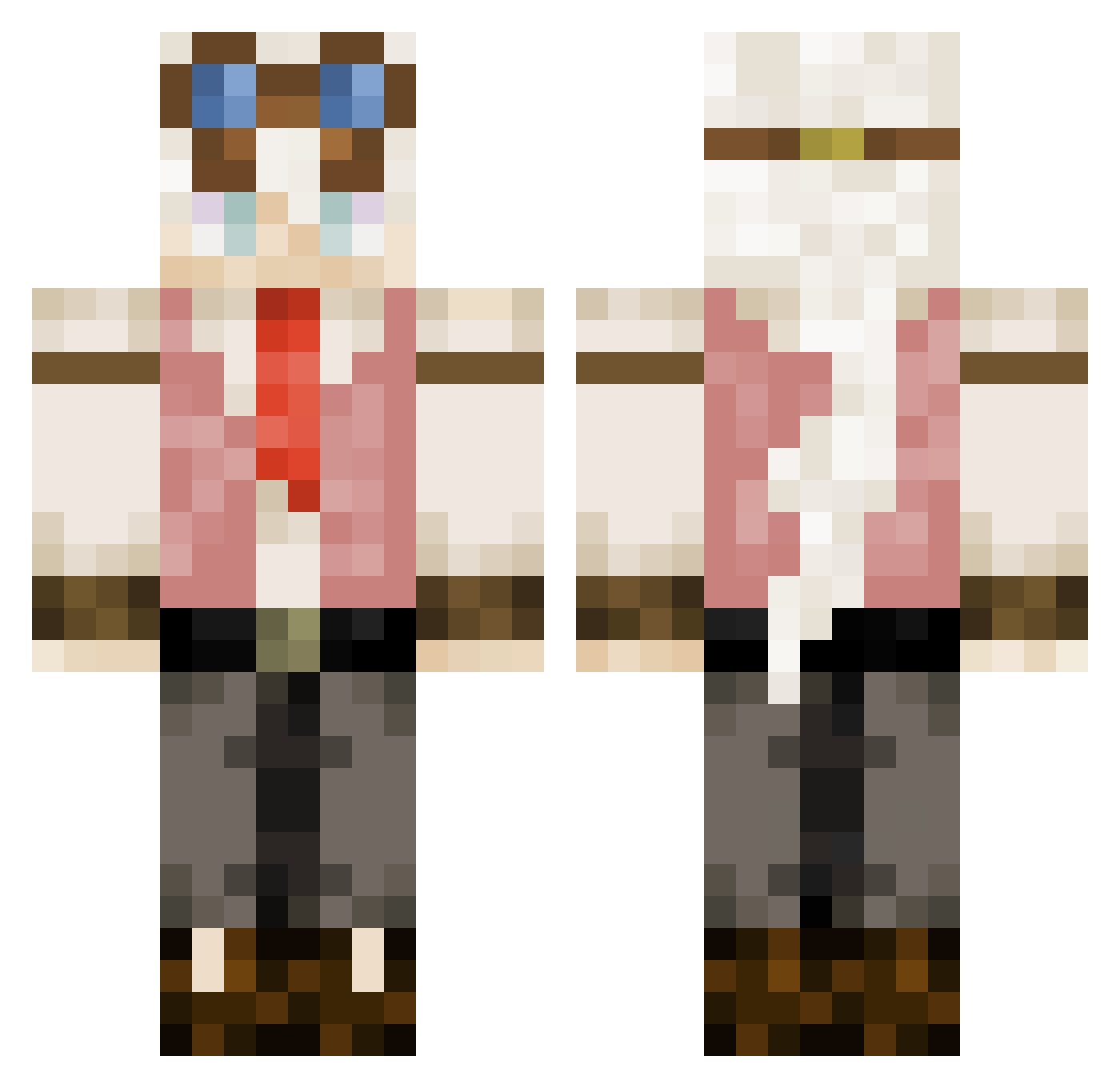 torhaq Minecraft skin, front and back view