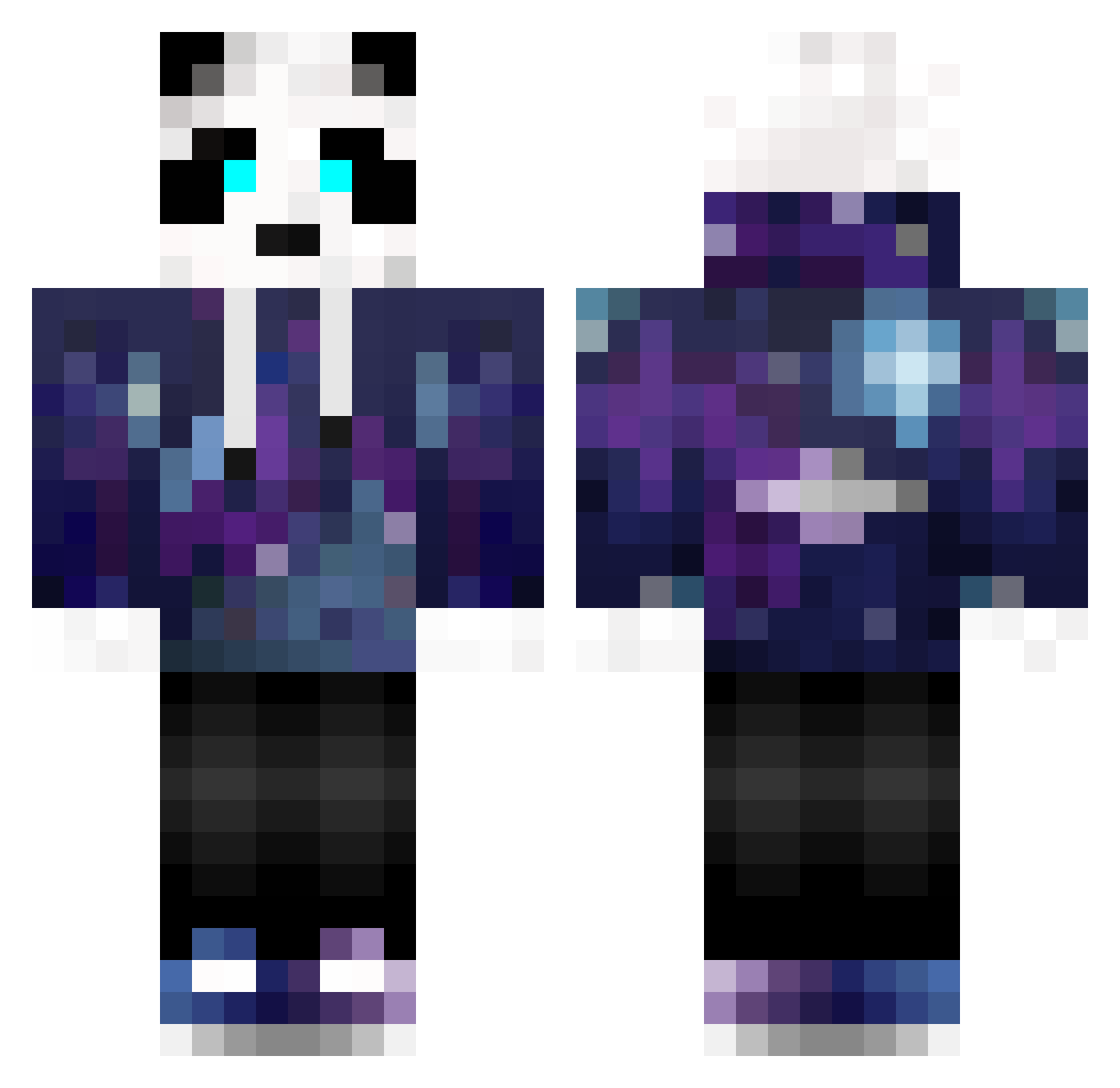 astro_niceLP Minecraft skin, front and back view