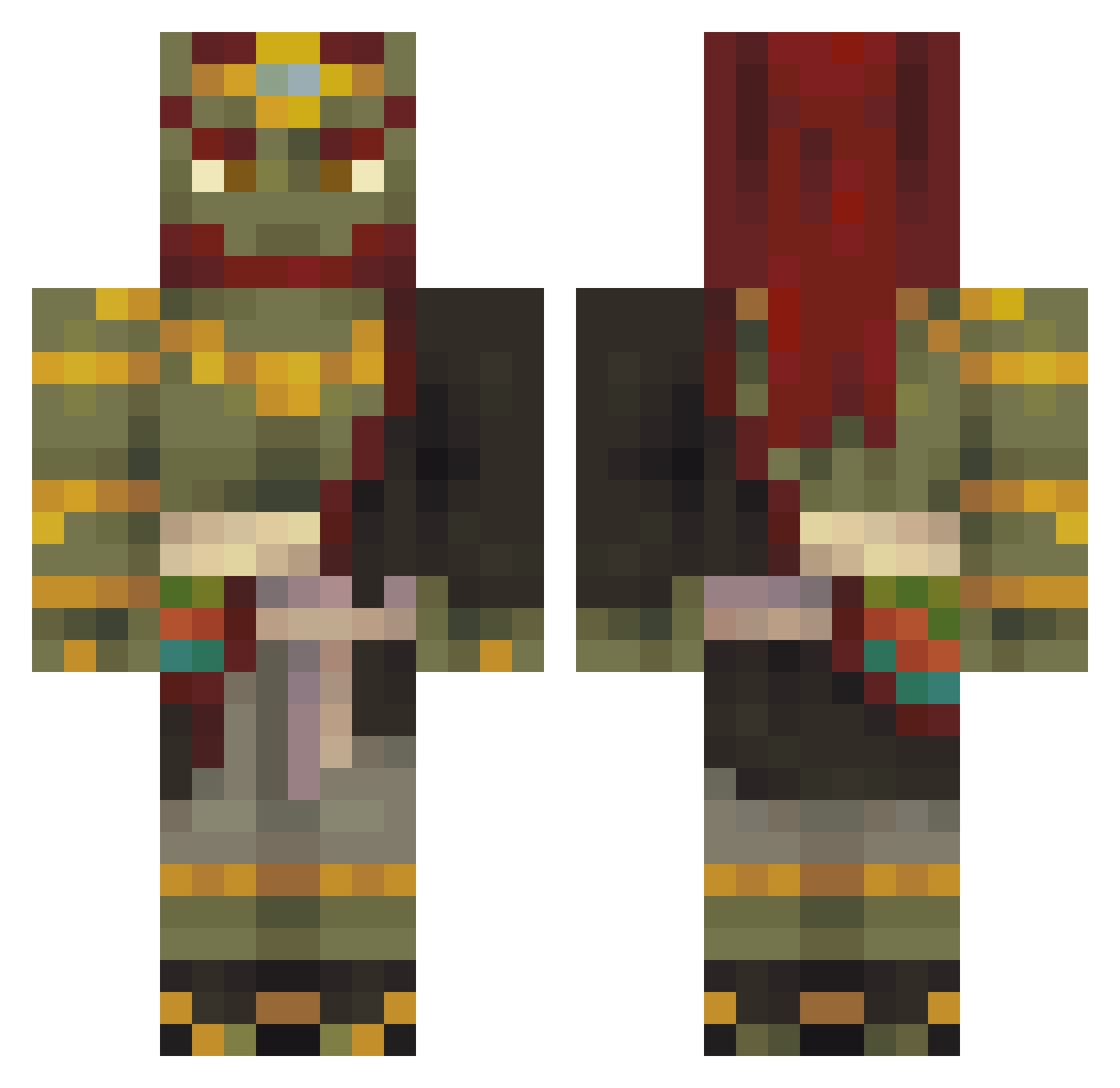 Lucasleboss2209 Minecraft skin, front and back view