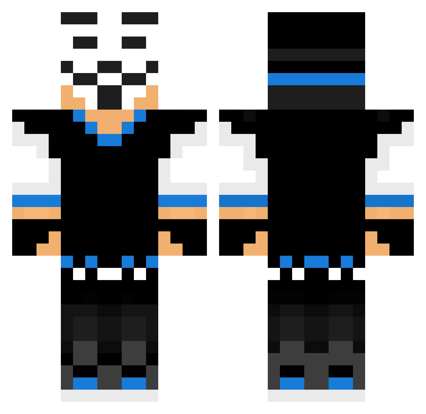 muhyialdeen Minecraft skin, front and back view