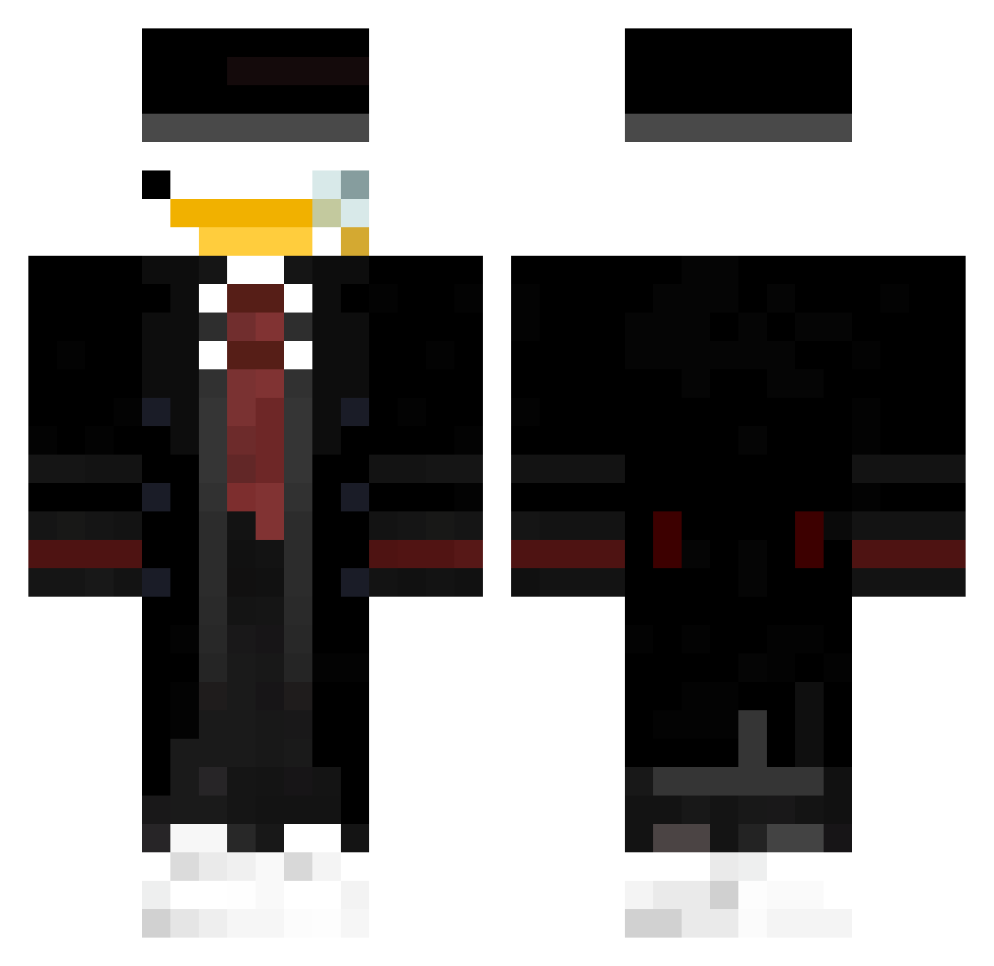 To4sted42 Minecraft skin, front and back view