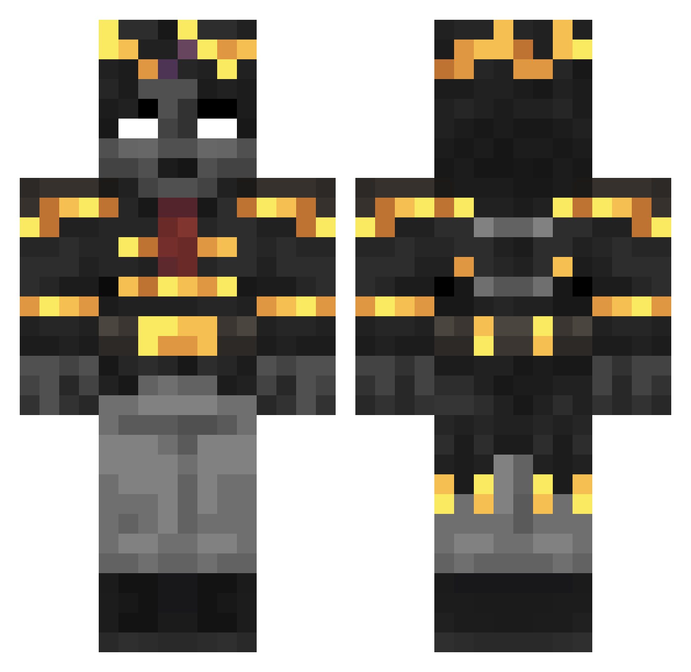Larry6811 Minecraft skin, front and back view