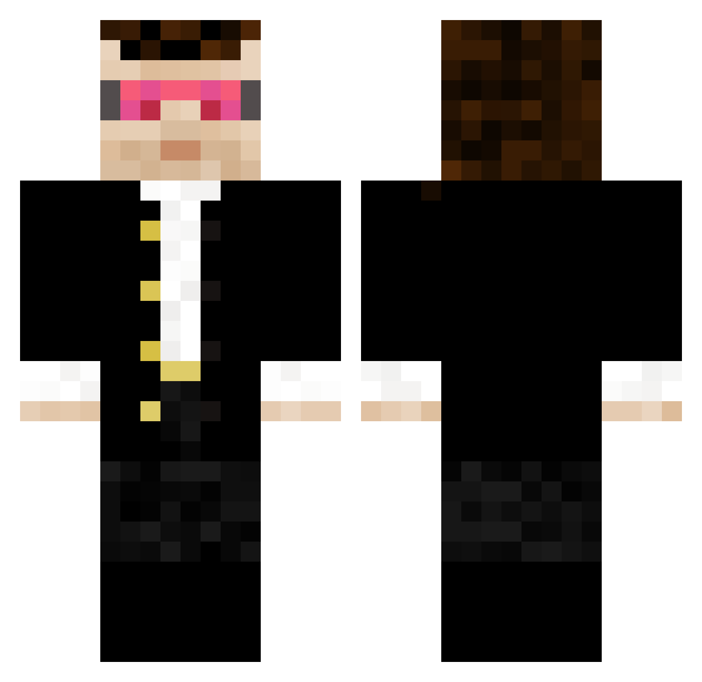 Raymo_ Minecraft skin, front and back view