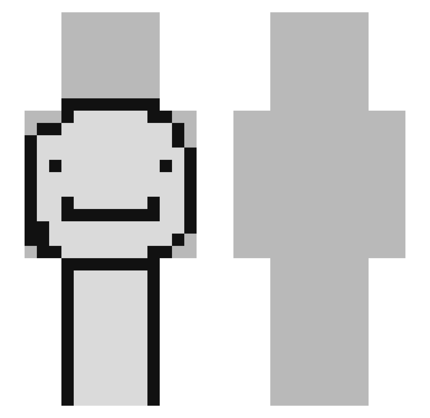 xyyyyyyyyyyyyyy Minecraft skin, front and back view