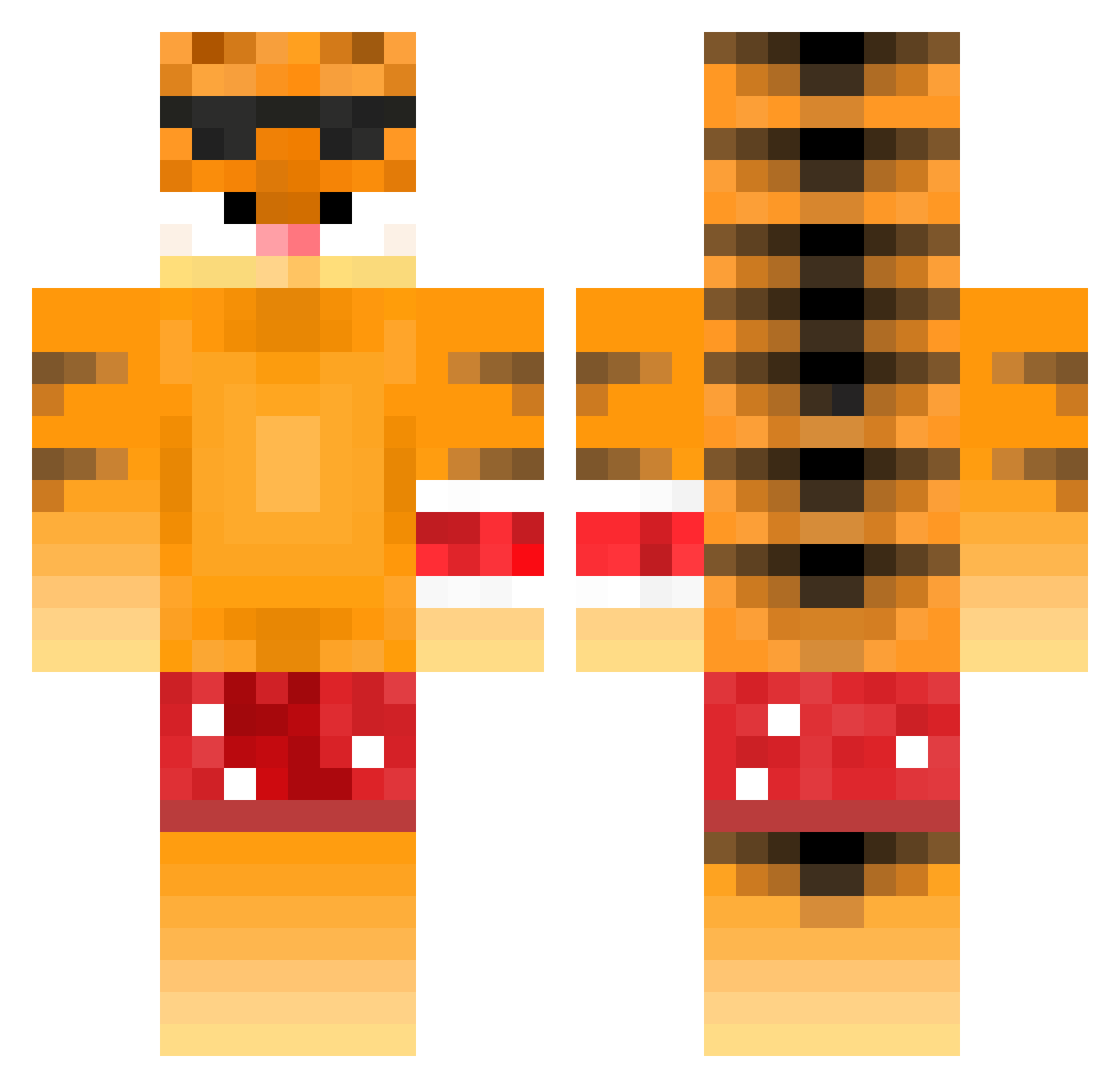 colondud Minecraft skin, front and back view