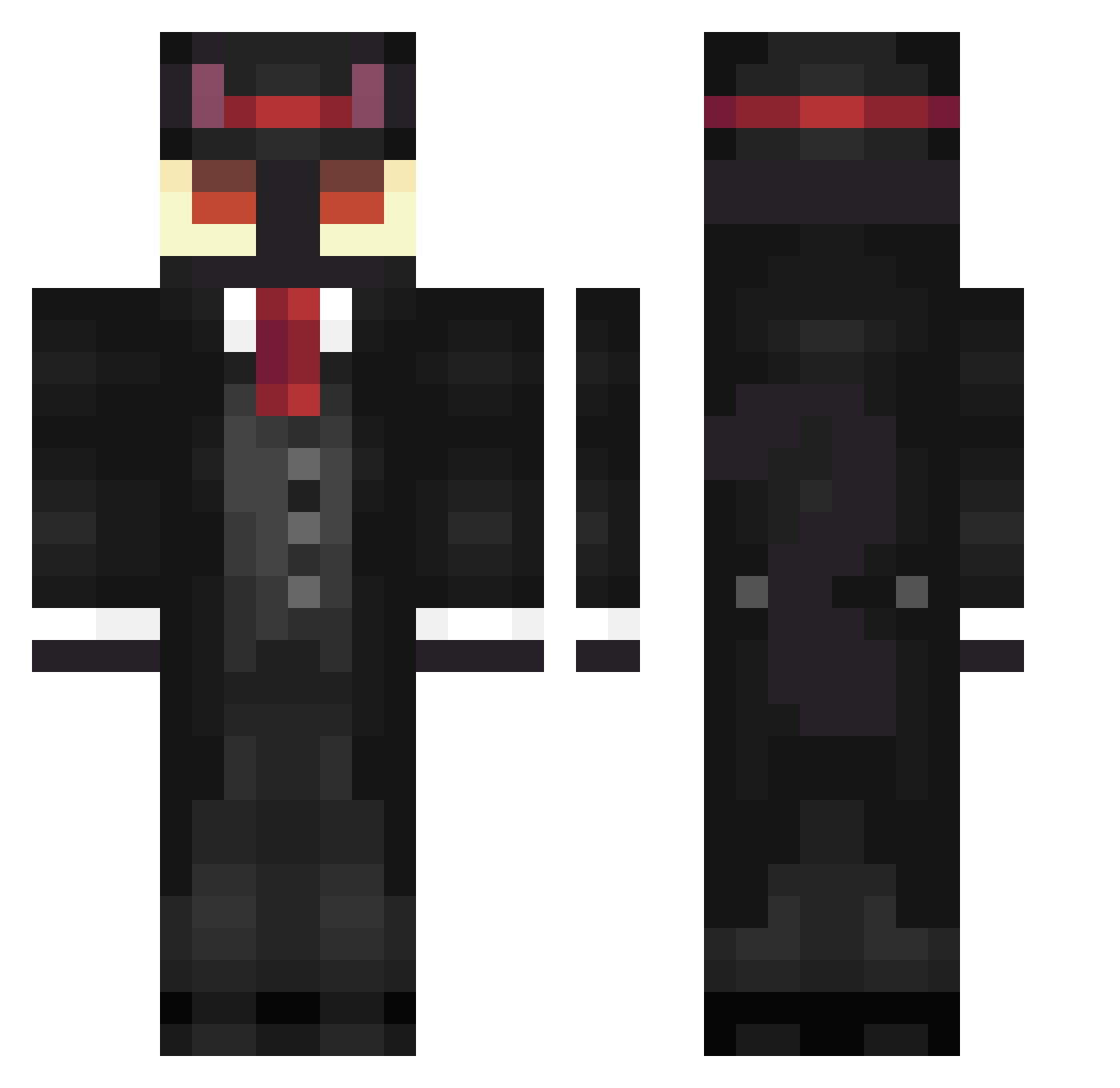 kornwooly Minecraft skin, front and back view