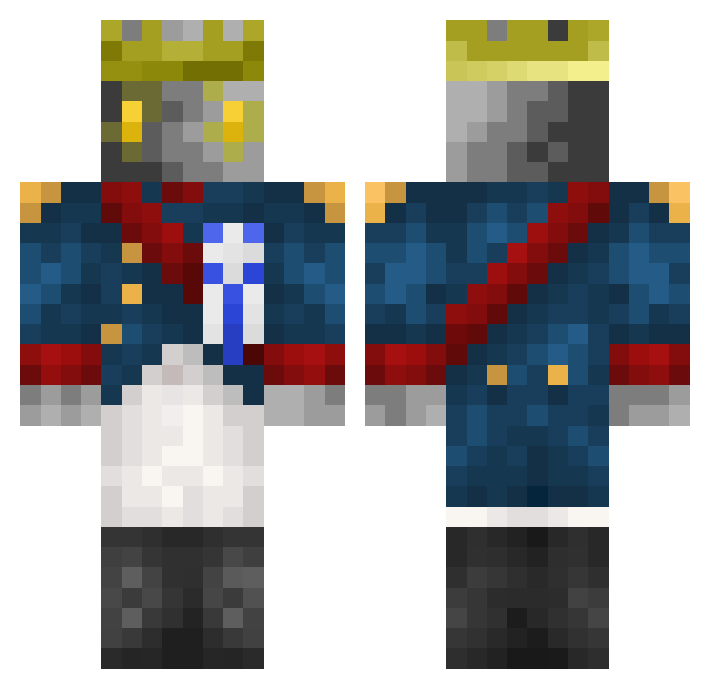 _theLE Minecraft skin, front and back view