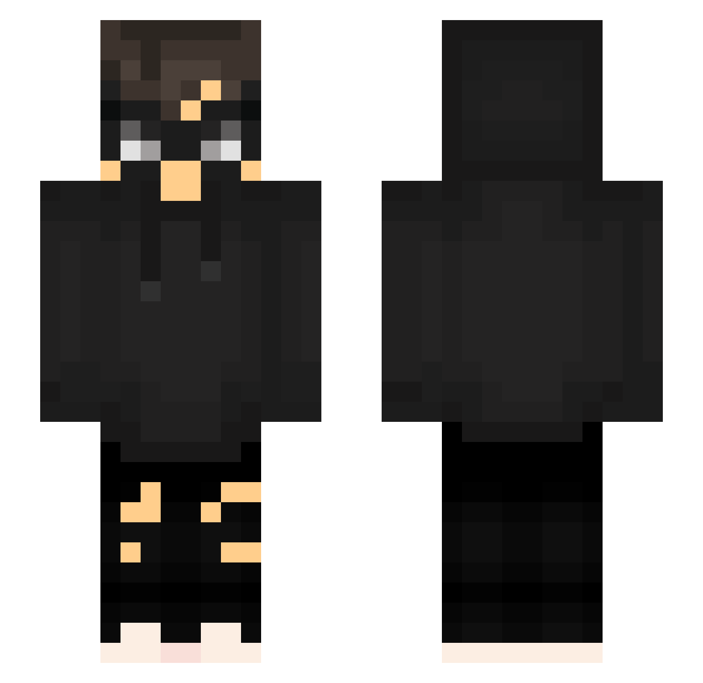 Protozoa Minecraft skin, front and back view