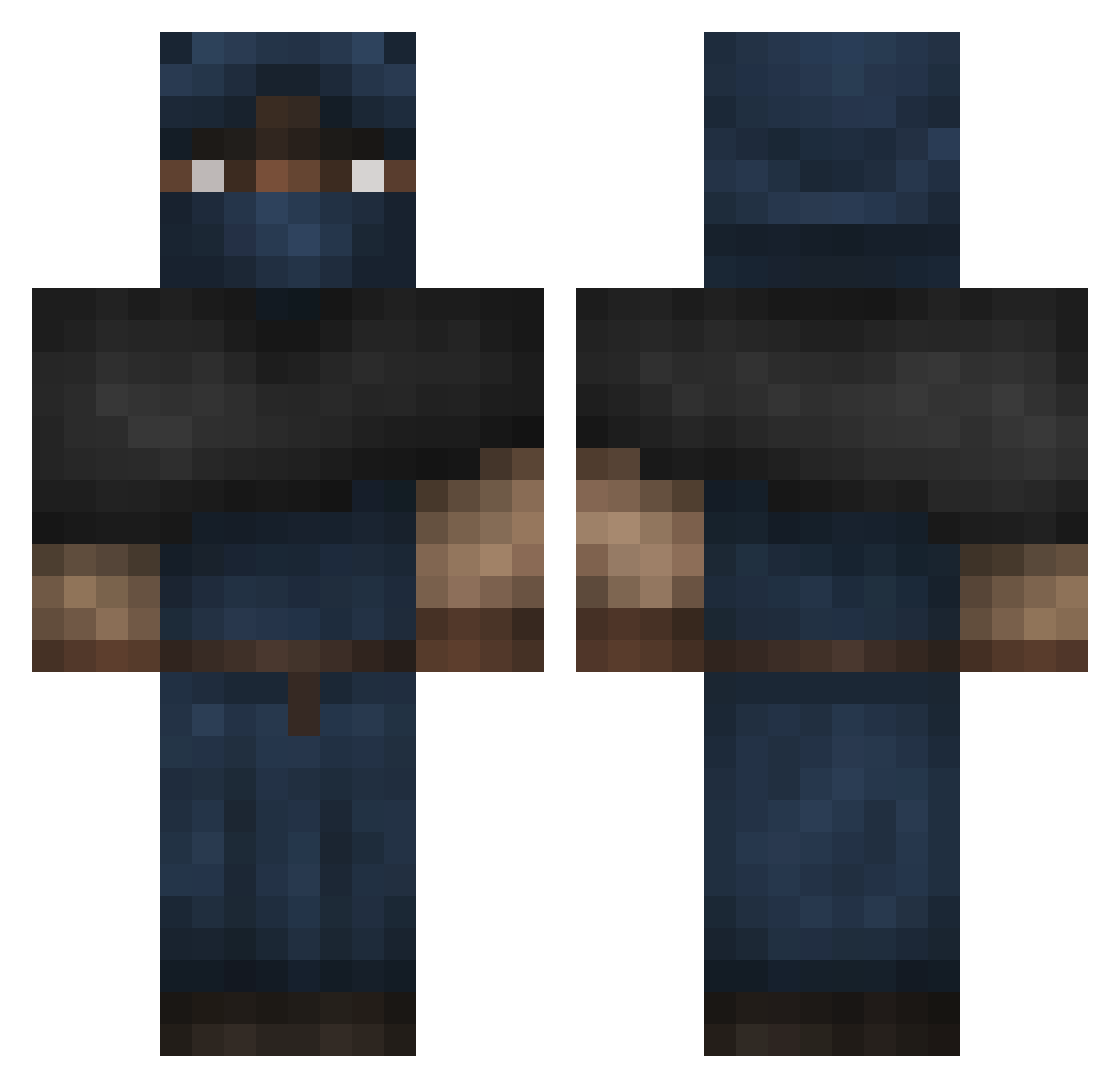 tagelmust Minecraft skin, front and back view