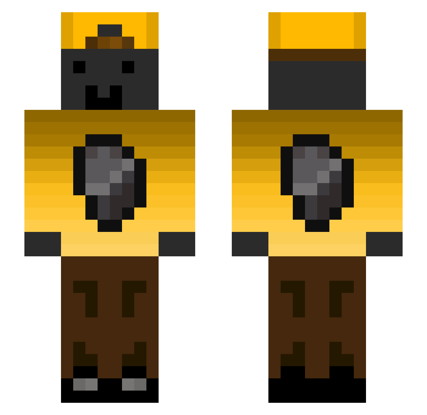 EinarXD2 Minecraft skin, front and back view