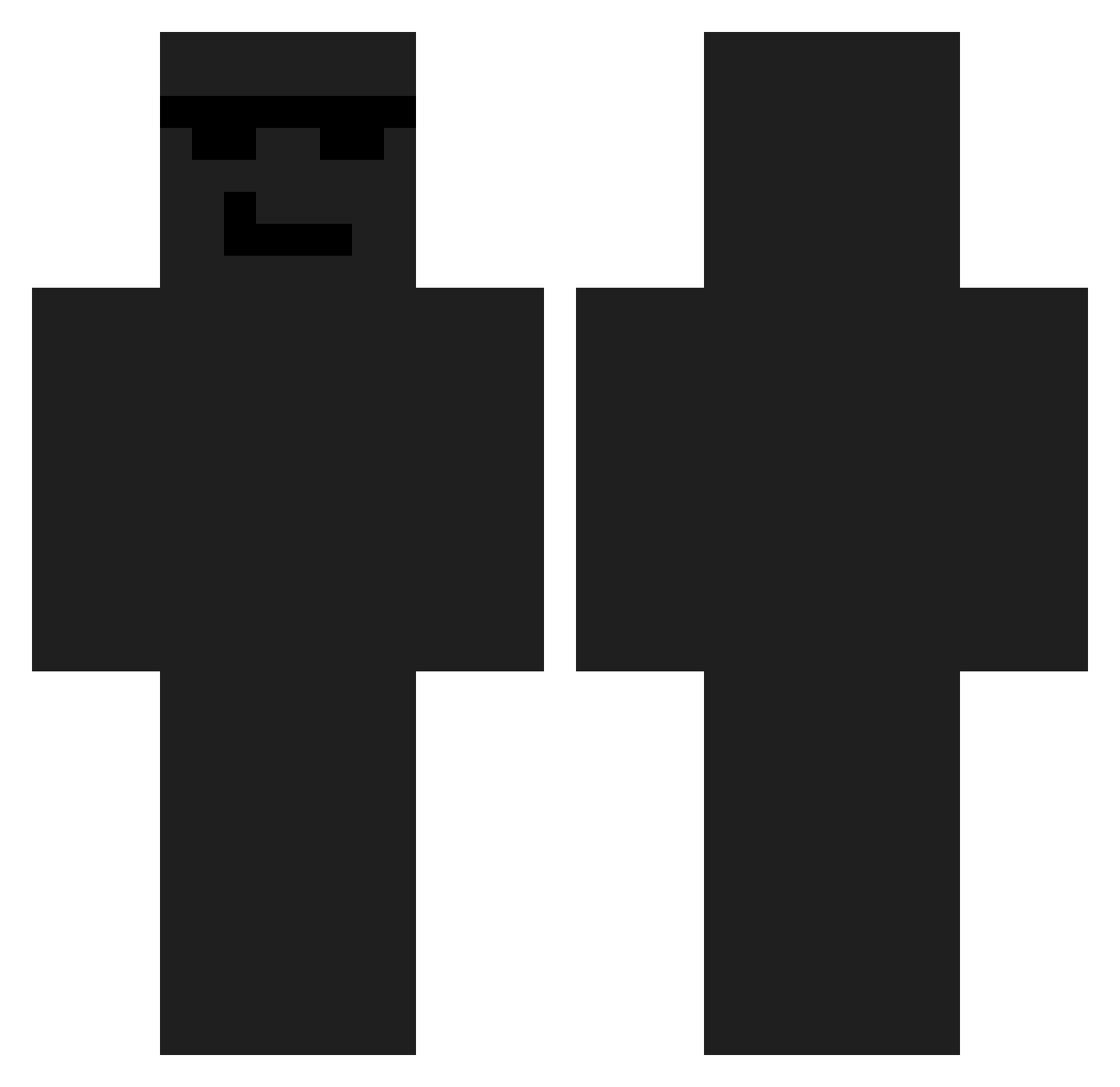 XVIparrot Minecraft skin, front and back view