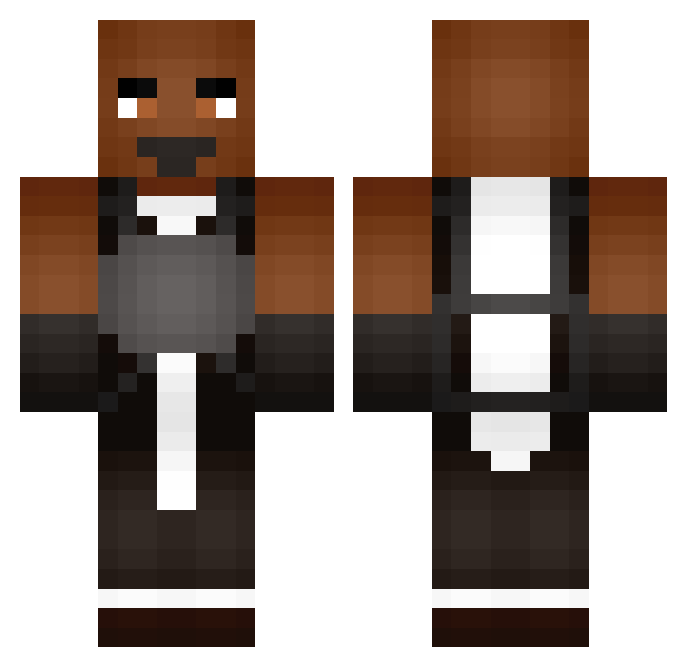 karia Minecraft skin, front and back view