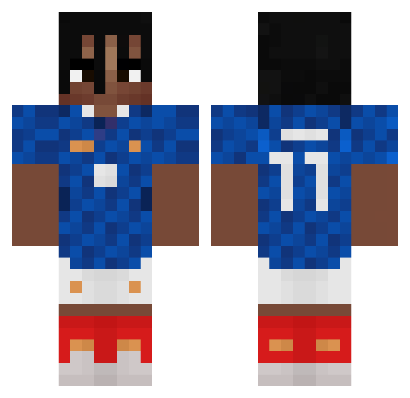 serphhen Minecraft skin, front and back view