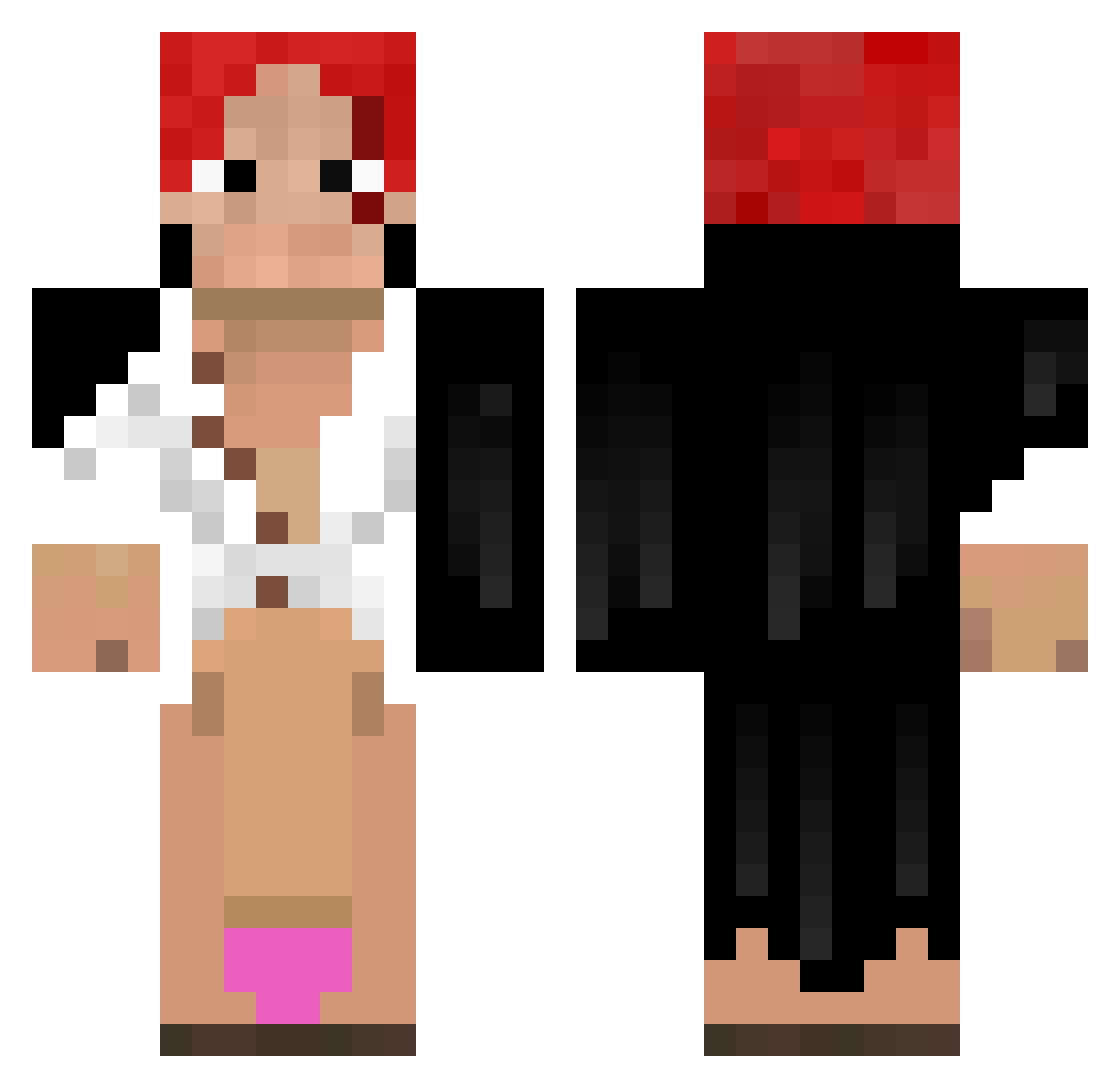 GesuImpanato Minecraft skin, front and back view