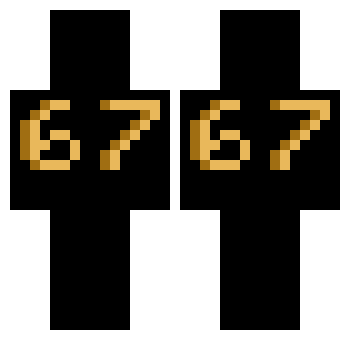 2tal Minecraft skin, front and back view