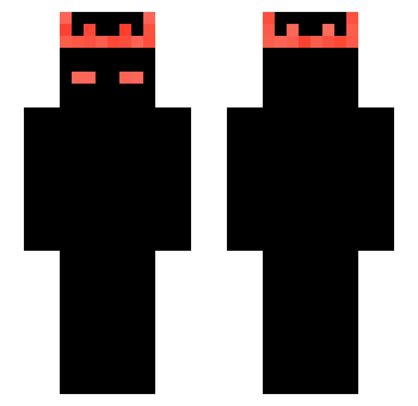 Fini0_0 Minecraft skin, front and back view