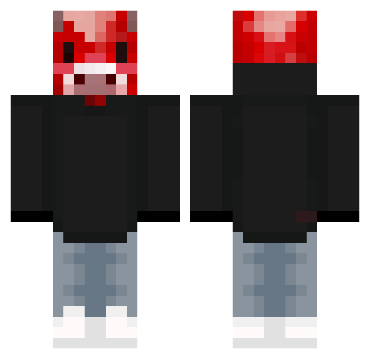 TheJolty Minecraft skin, front and back view