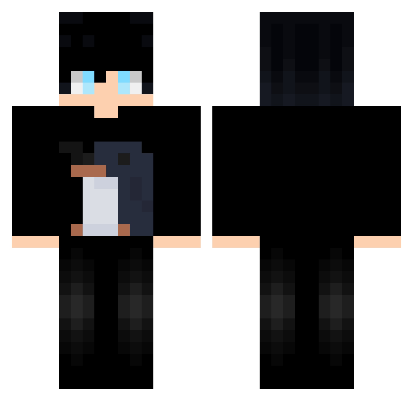 xMull3r Minecraft skin, front and back view