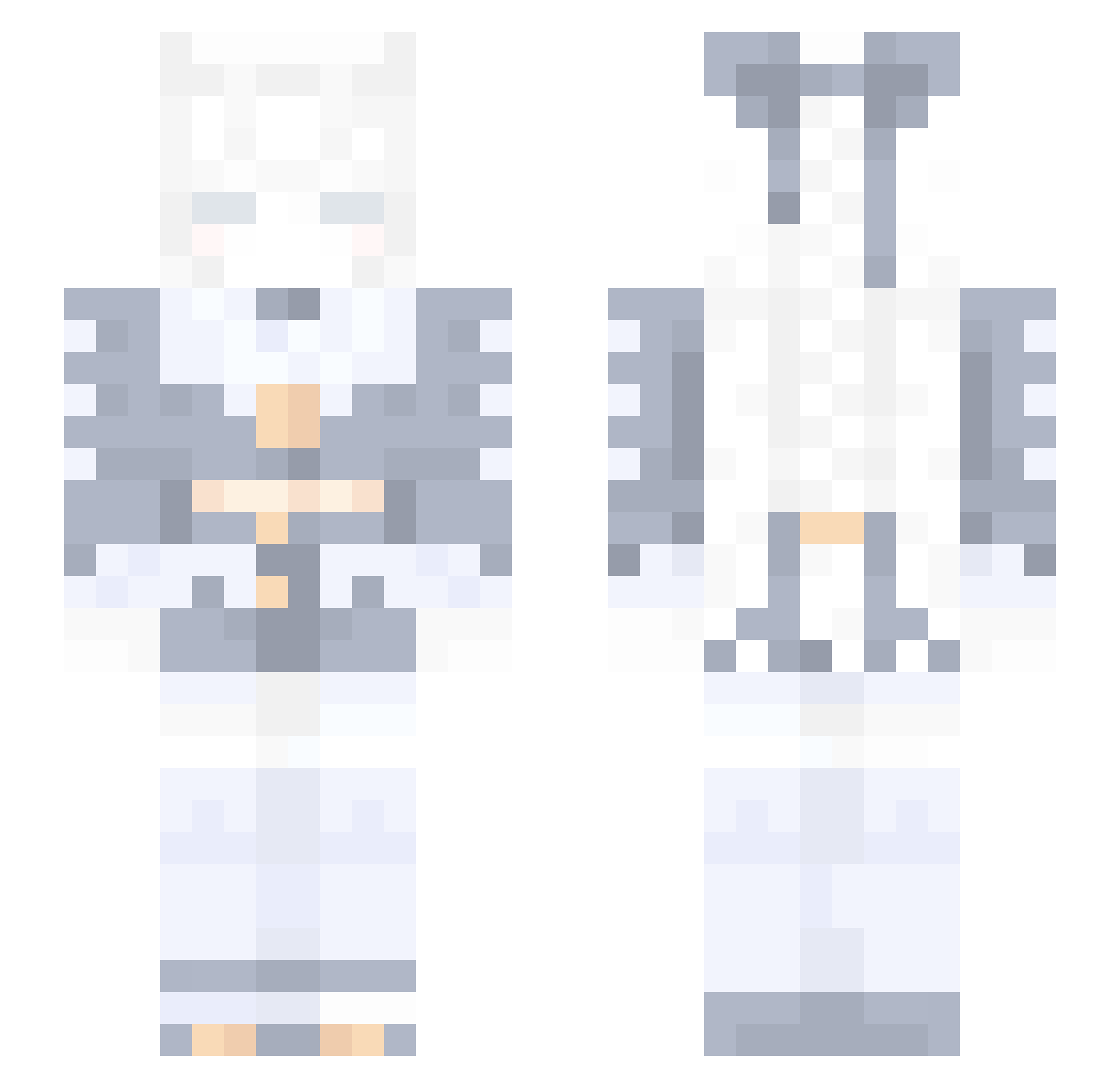 sweffiee Minecraft skin, front and back view