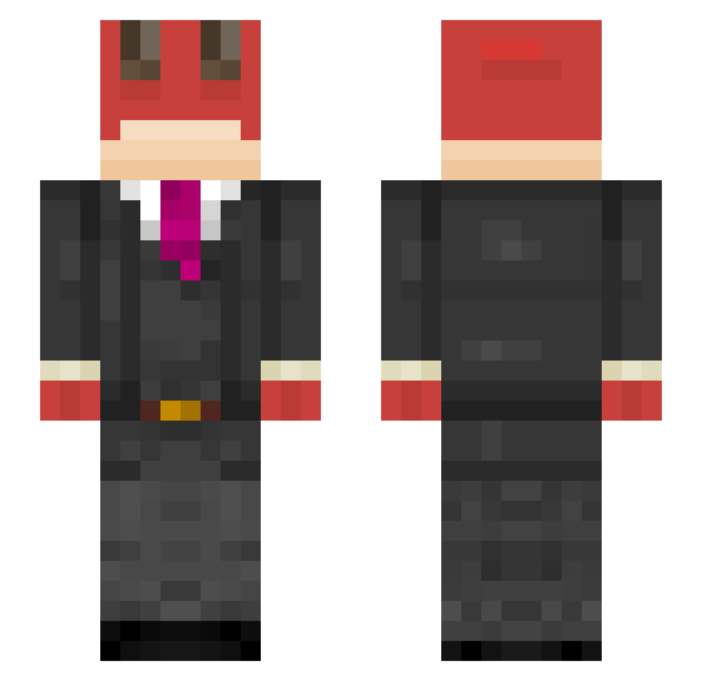 Crabson146 Minecraft skin, front and back view