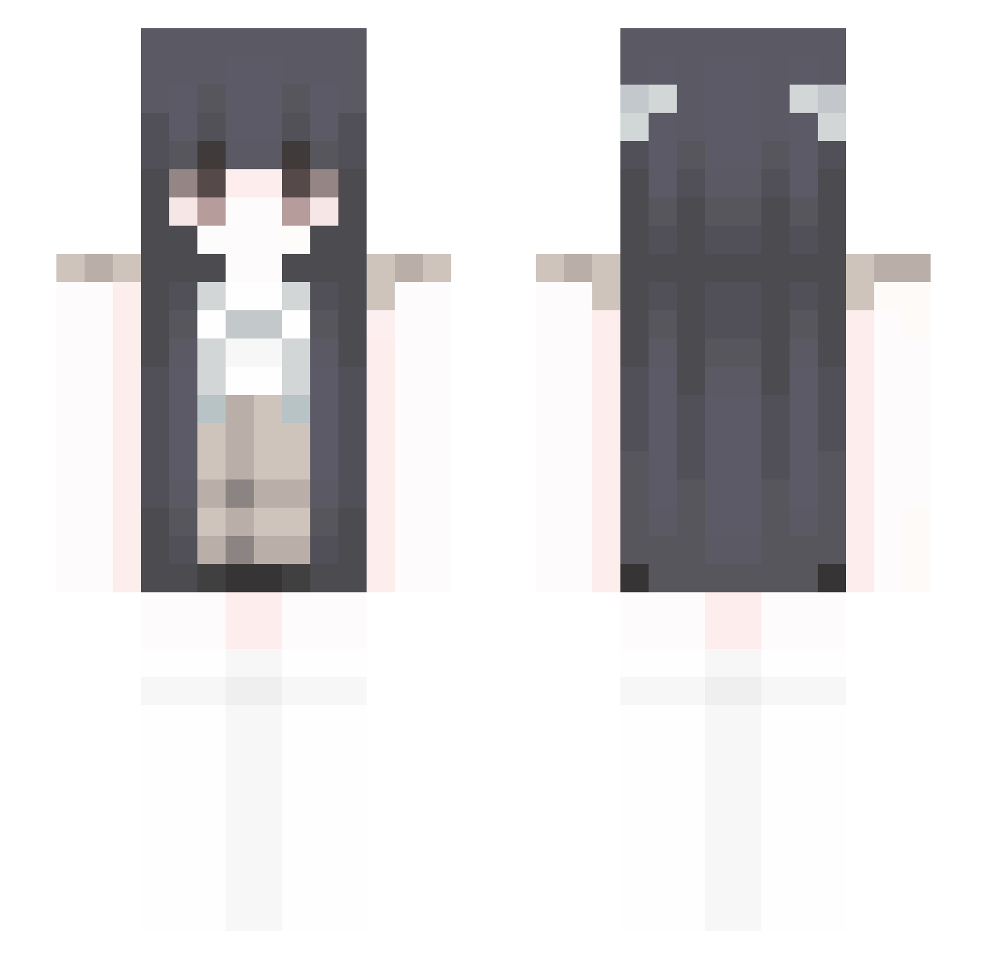 xghl Minecraft skin, front and back view