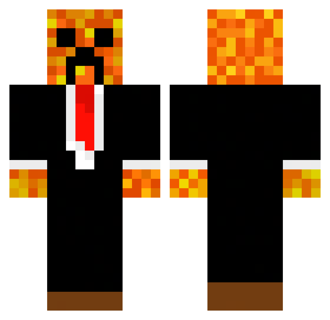 cheesenipper Minecraft skin, front and back view