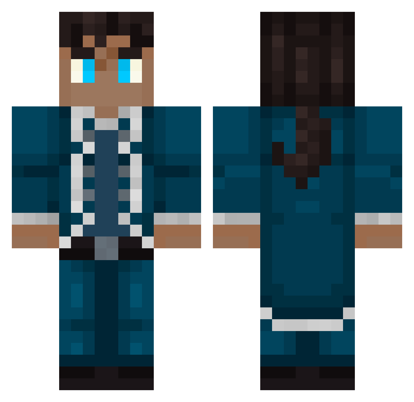 TheFoxDraws Minecraft skin, front and back view