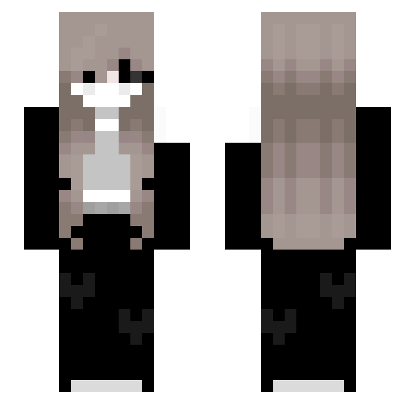 DrDragon08 Minecraft skin, front and back view