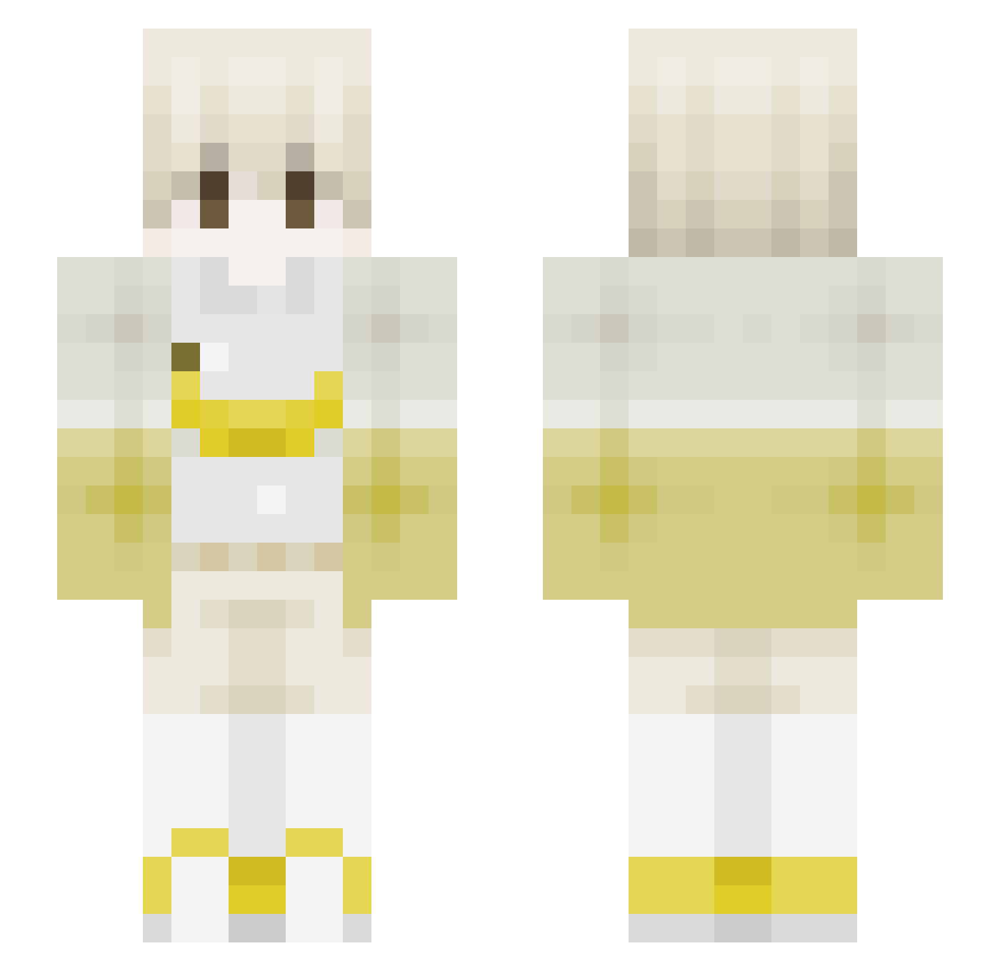 GreatestBanana Minecraft skin, front and back view