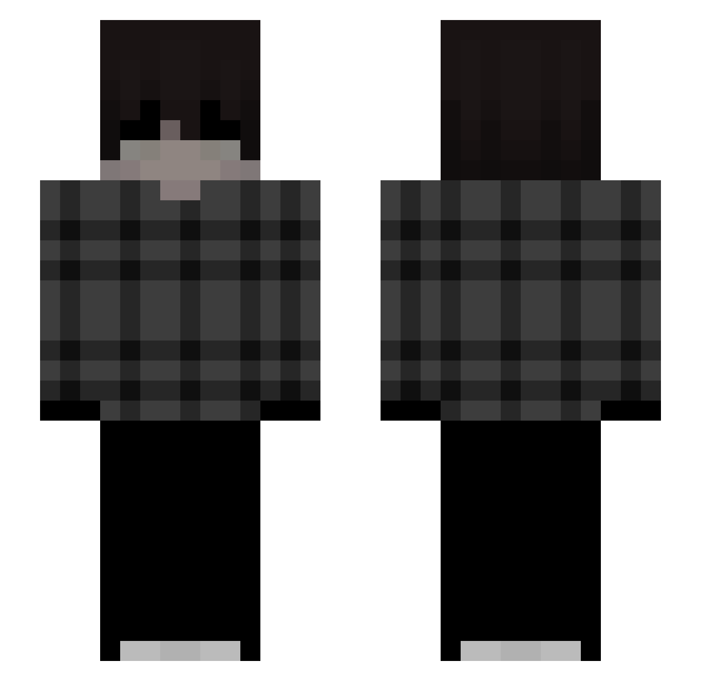 SoulEatingDemon Minecraft skin, front and back view