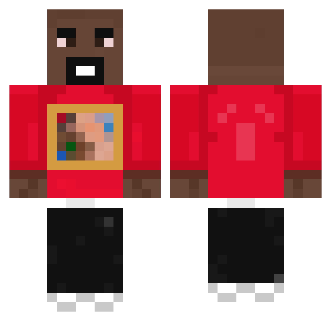K1EMON Minecraft skin, front and back view