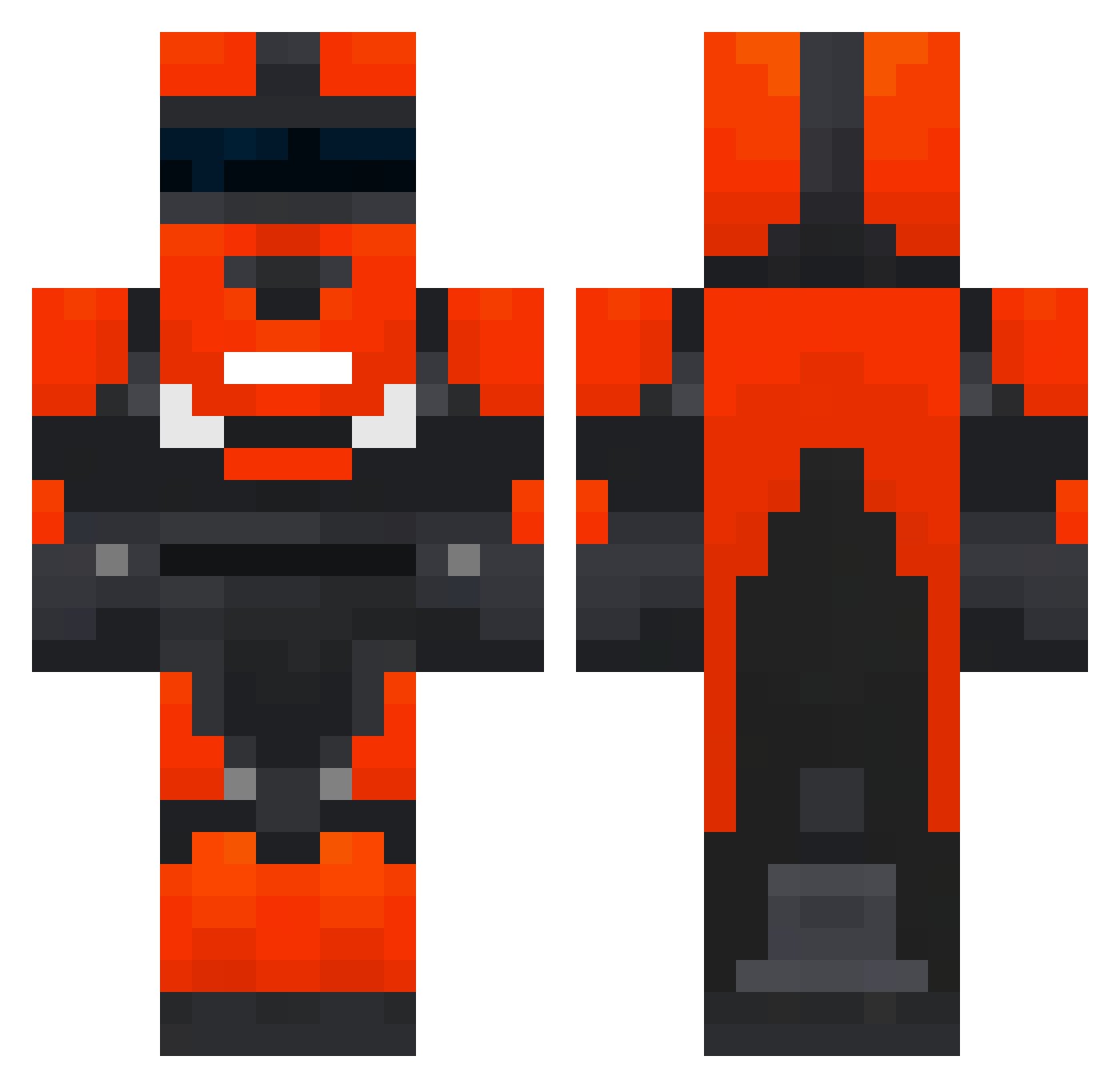 RealMiks Minecraft skin, front and back view