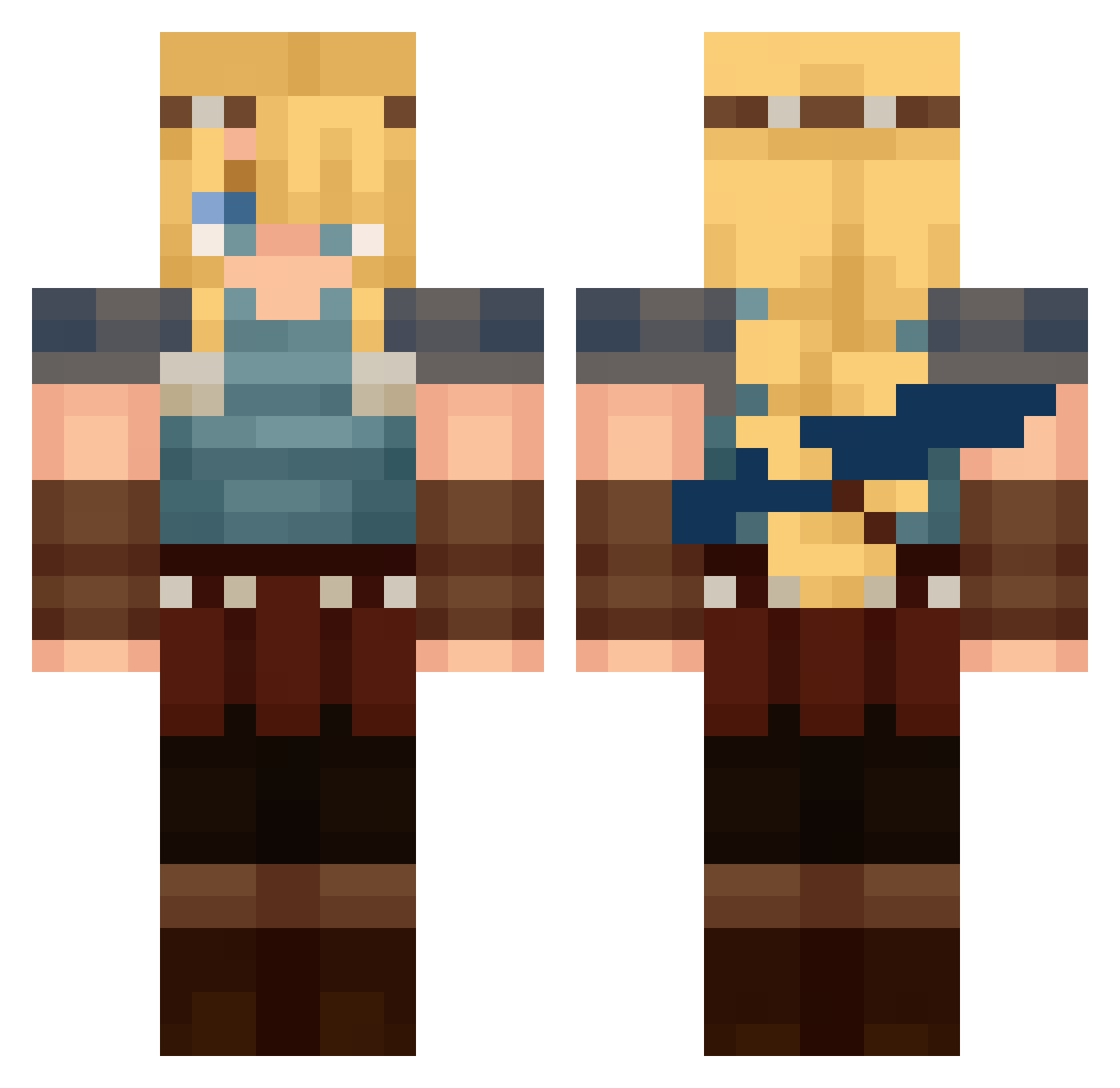 Seedbobo Minecraft skin, front and back view