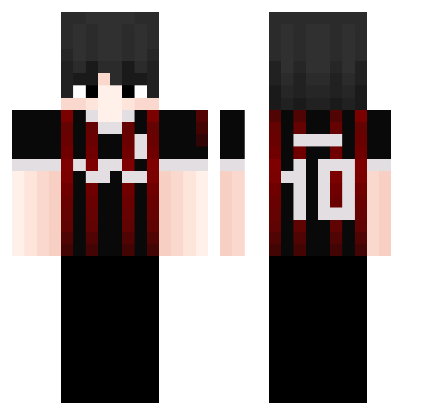 PatelGang123 Minecraft skin, front and back view