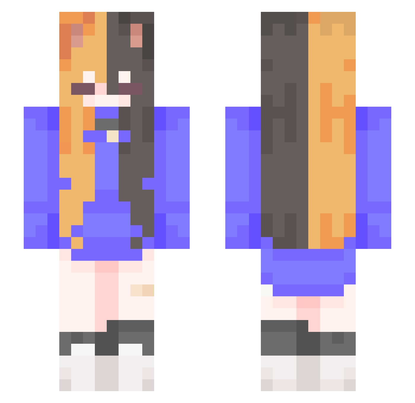 Swatkiller18 Minecraft skin, front and back view