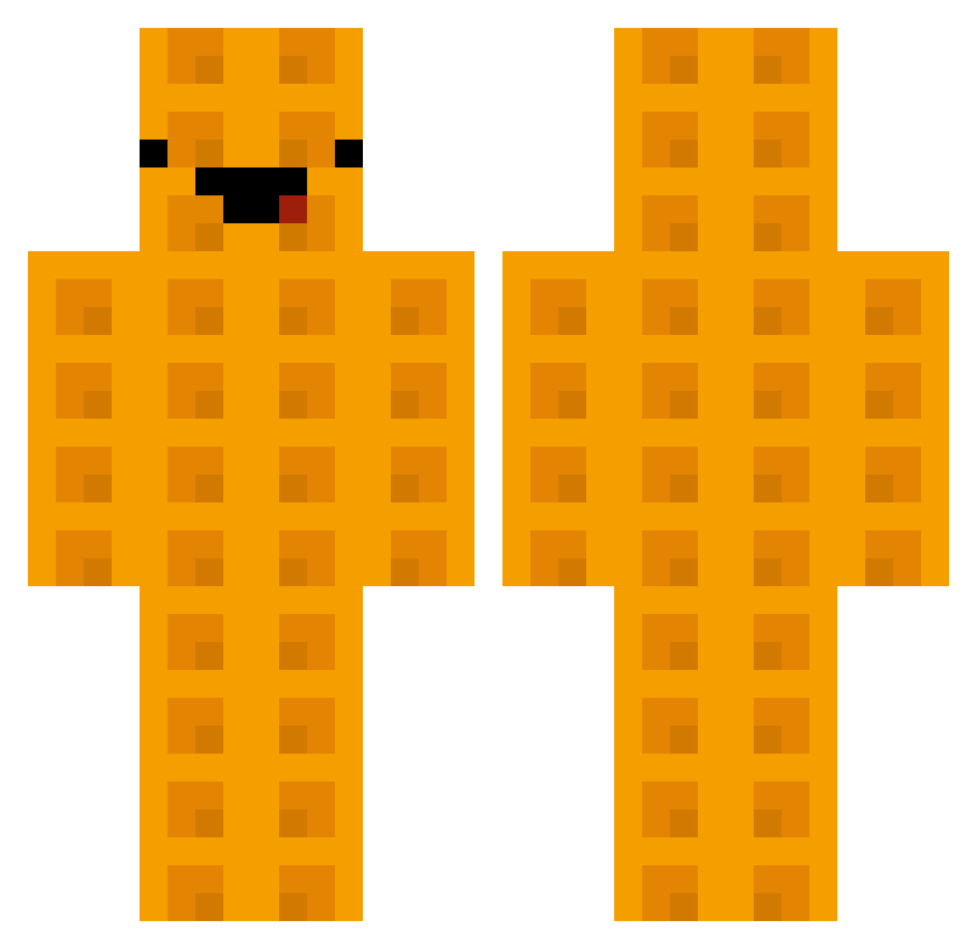 Wubenn58 Minecraft skin, front and back view