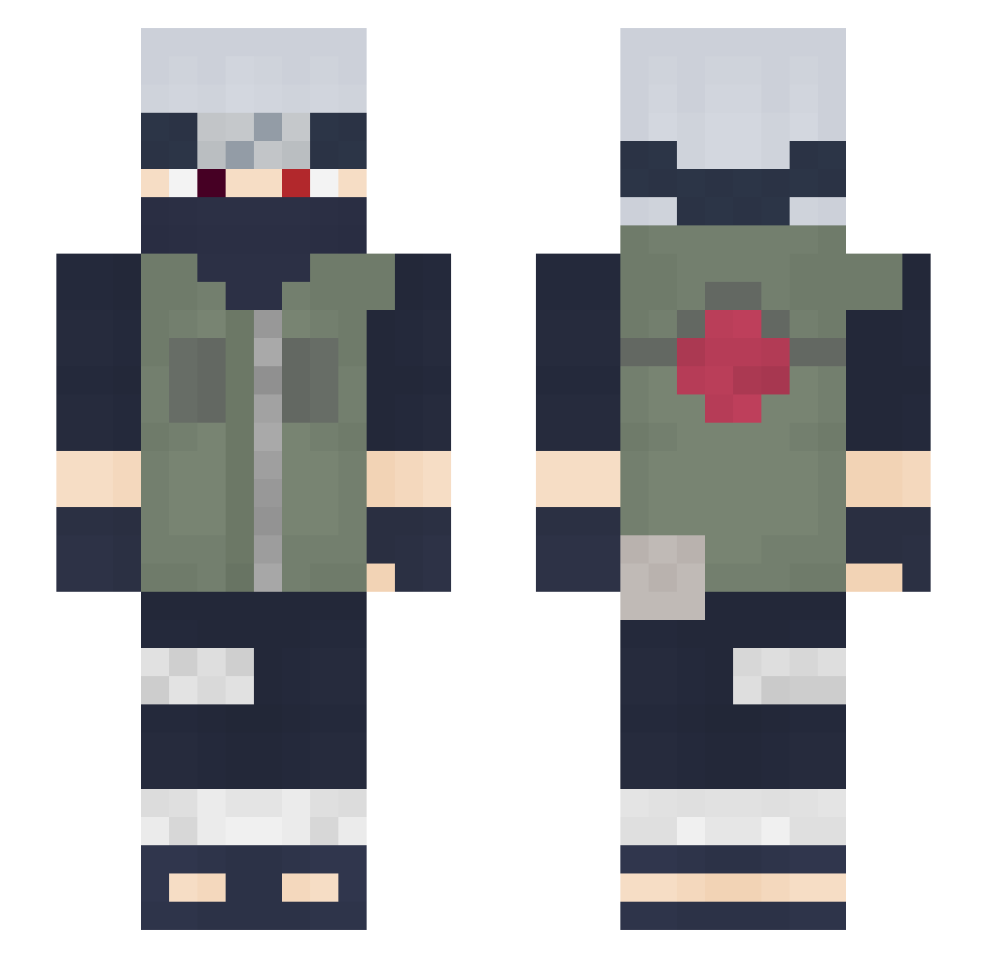 milkyway13 Minecraft skin, front and back view