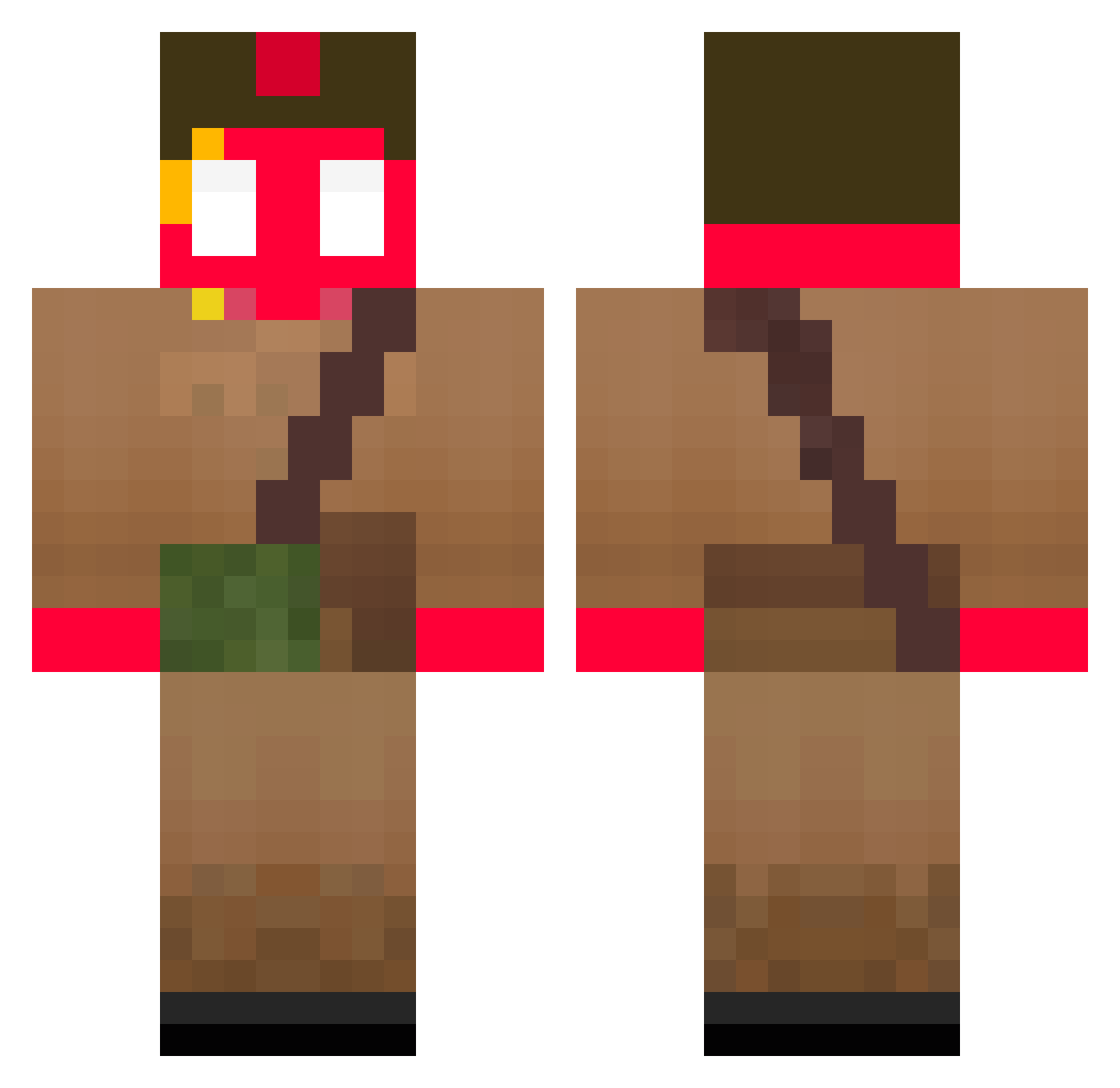 G0ld_Mix Minecraft skin, front and back view
