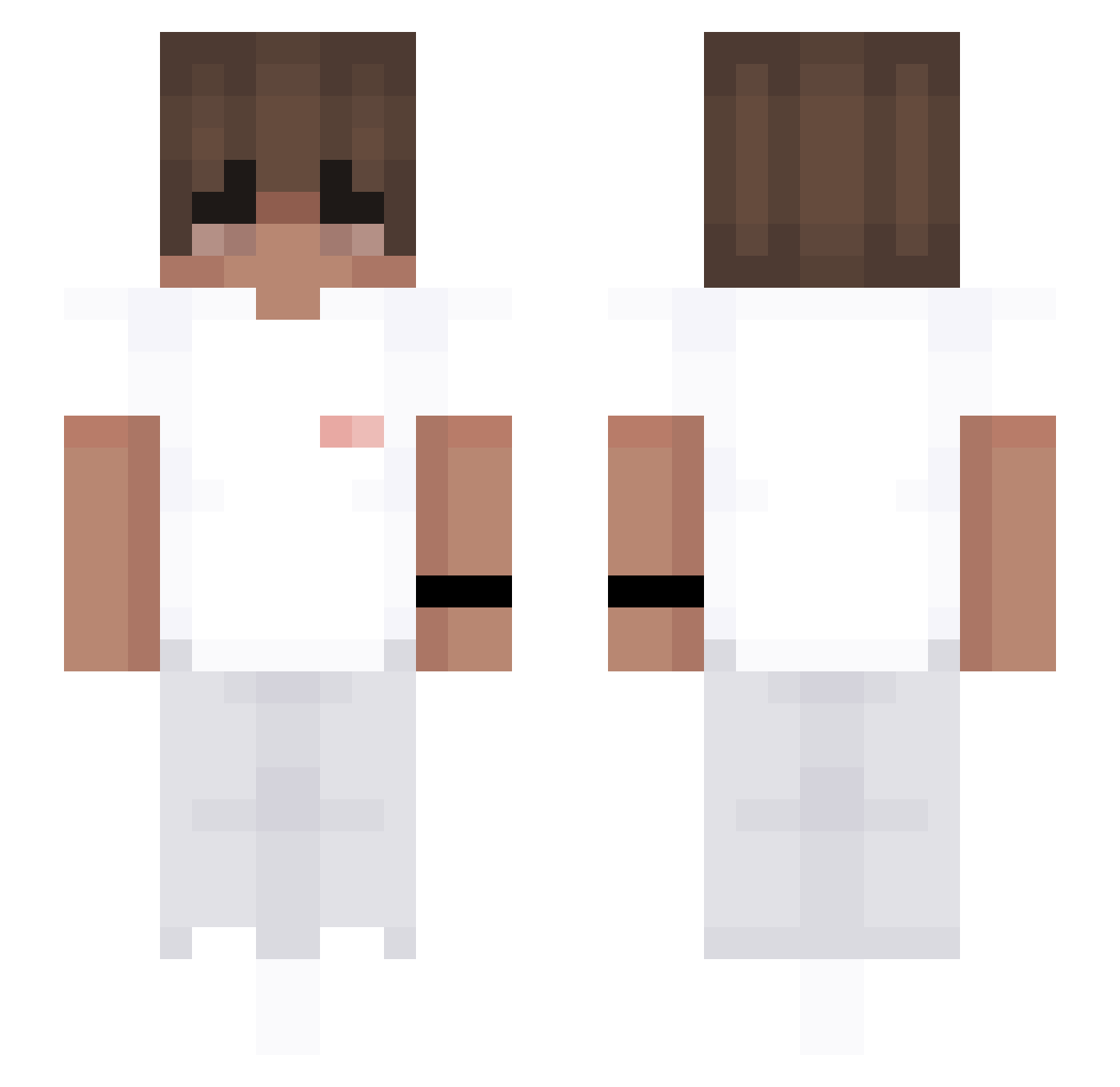 Velentine Minecraft skin, front and back view
